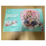 Disney Baby Slip Resistant Vibrating Infant Baby Bouncer, Minnie Mouse Spotty Dotty by Bright Starts