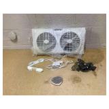 Shinic 9" 3-Speed Twin Window Fan with Removable Bug Screen,Fully Assembled