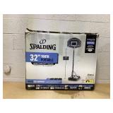 Spalding 32-Inch Portable Basketball Hoop with Eco-Composite Backboard & Telescoping Height Adjustment