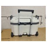 Igloo Bone White and Gray 60-Quart Sunset Roller Cooler