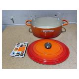 LE CREUSET Signature Oval Dutch Oven Orange