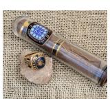 NFL Collectibles ~ Mike Ditka Autographed Cigar and Repro 49ers Ring