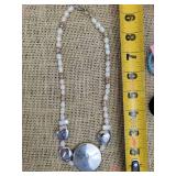 Elegant Freshwater White Pearl Necklace and Ring ~ Sz 7.5