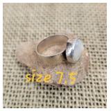 Elegant Freshwater White Pearl Necklace and Ring ~ Sz 7.5