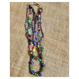 Multi Strand Africiani Trade Craft Bead Necklace