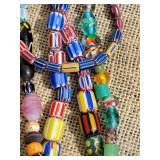 Multi Strand Africiani Trade Craft Bead Necklace