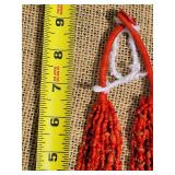 Vintage Navajo Coral Beaad Collar Necklace