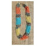Seed Bead Multi Strand Necklace