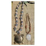Shell and Turtle Pendant Necklace Pair