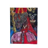 American Neo-Expressionist Fine Art - Greg Bivens (Eldritch Deer) -  Pope Morpheus