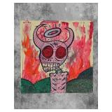 American Neo-Expressionist Fine Art - Greg Bivens (Eldritch Deer) -  Graveyard Shift