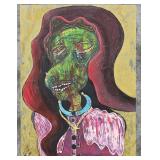 American Neo-Expressionist Fine Art - Greg Bivens (Eldritch Deer) -  Mother Scary