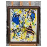 American Neo-Expressionist Fine Art - Greg Bivens (Eldritch Deer) -  Untitled (Hell is for All of Us)
