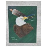 Original Fine Art Naturalist Painting - Waase Giizhig - Spirit Eagle