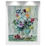 Local Fine Art Original Still Life - Marilyn  Gonrowski - Bouquet and Cherries