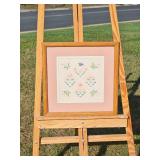 Embossed Quilt Pattern Print Signed by Artist