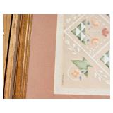 Embossed Quilt Pattern Print Signed by Artist