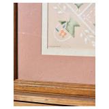 Embossed Quilt Pattern Print Signed by Artist