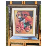 Chuck Oberstein "Five Clowns Print"