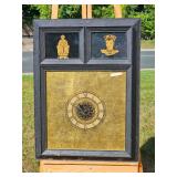 American Empire Wall Clock with Oriental Profile Silhouettes
