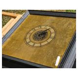 American Empire Wall Clock with Oriental Profile Silhouettes