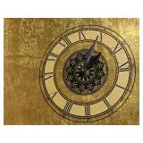 American Empire Wall Clock with Oriental Profile Silhouettes
