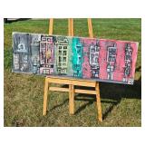 Artist Original Acrylic Abstract "Shitty City" Signed Greg Bivens