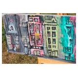 Artist Original Acrylic Abstract "Shitty City" Signed Greg Bivens