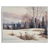 Nisswa MN Artist Russell Norberg Signed Watercolor "Transitional Prairie"