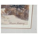Nisswa MN Artist Russell Norberg Signed Watercolor "Transitional Prairie"