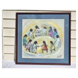 Signed Print by Ted DeGrazia "Los Ninos" (The Children)