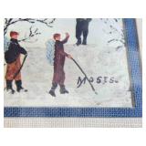 Grandma Moses Print "A Frosty Day" American Folk Artist