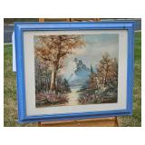 John L. Harding "White Mountain Scene" MCM Original Oil Landscape