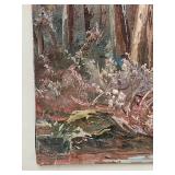 John L. Harding "White Mountain Scene" MCM Original Oil Landscape