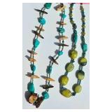 Mixed Turquoise Stone with Bone Bead Necklace