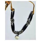 Native American Quill Necklace Pair