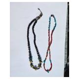 Navajo Turquoise, Coral and Wood Bead Necklace Collection