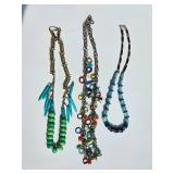 Howelite, Shell and Turquoise Necklace Colllection
