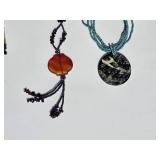 Chinese Garnet and Seed Bead Necklace Set