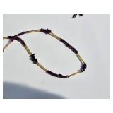Chinese Garnet and Seed Bead Necklace Set