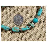 Chunky Sterling Silver Turquoise Necklace