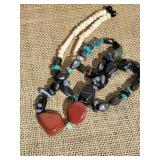 Mixed Stone and Bone Necklace
