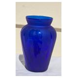 *SIGNED* Studio Art Glass Vase - Ponder - Cobalt