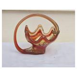 Amazing Studio Art Glass Candy Dish  - Flaming Flower