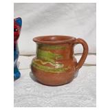 South American Fine Art Ceramic Collection - Cats & Painted Vases - (4)