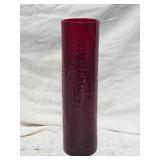 Vintage Blenko Studio Art Glass Vase - Scarlet Cylinder