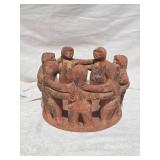 Charming Vintage Mexican Terra Cotta  Sculpture - Circle of Friends