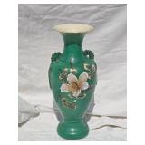 Stunning Chinese Vintage Handpainted Turquoise Vase Relief