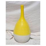 Striking Vintage Ceramiche Tadinate Vase - Yellow Glaze