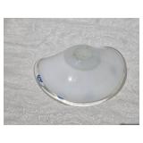 Adorable Studio Art Glass Candy Dish - Pearl with Colorful Accents